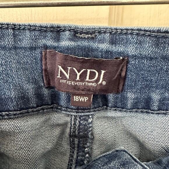 NYDJ Marilyn Straight Jeans Plus Size 18WP Dark Blue Lift Tuck Technology Denim - Picture 2 of 9